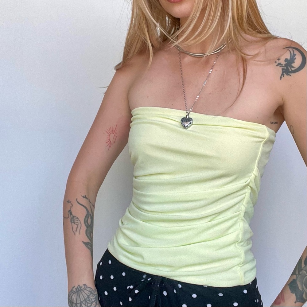 Helmut Lang Twist Tube in Electric Yellow